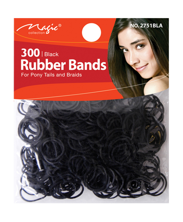 MAGIC GOLD Rubber Bands 300 pieces Black